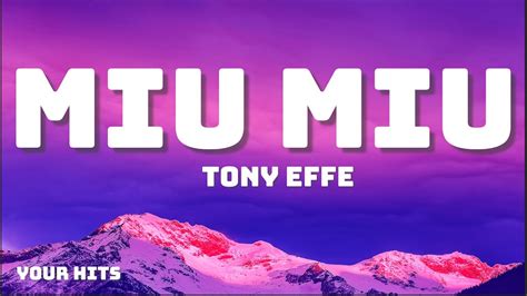 miu miu tony effe|Tony Effe – MIU MIU Lyrics .